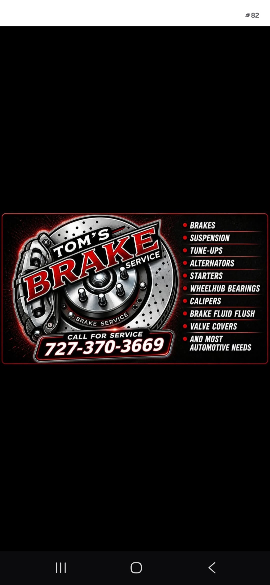 Tom's Brake Service logo